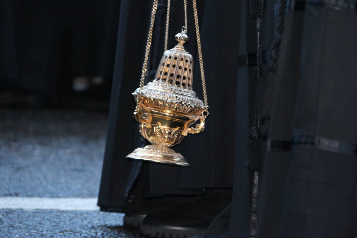 Uno de los momentos de la Procesión del Dolor de Nuestra Madre. 