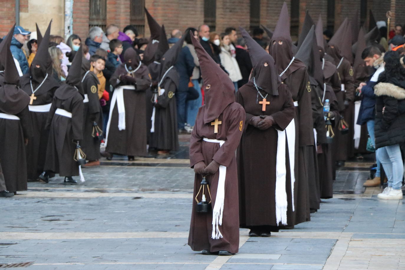 Uno de los momentos de la Procesión del Perdón. 