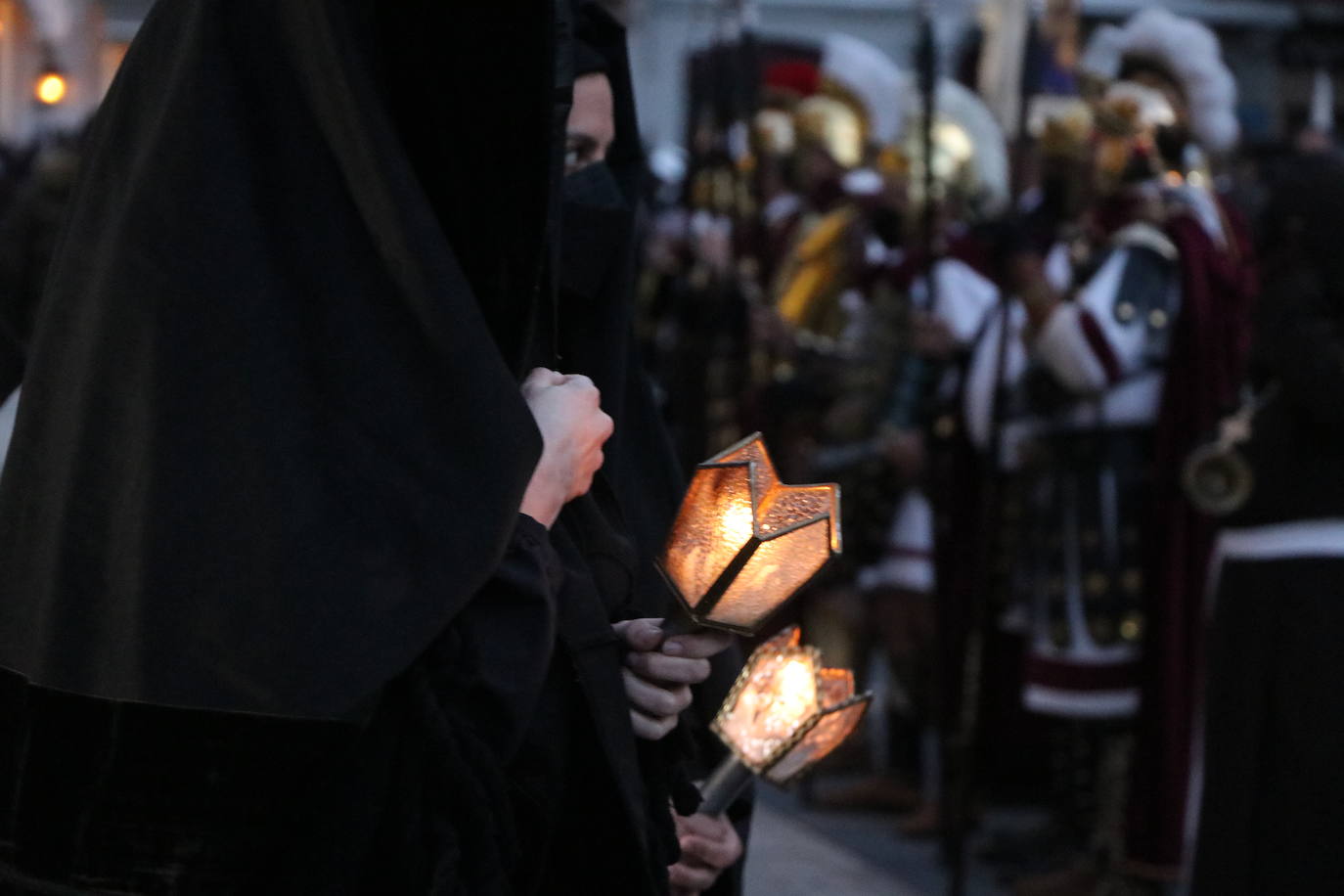 Uno de los momentos de la Procesión del Perdón. 