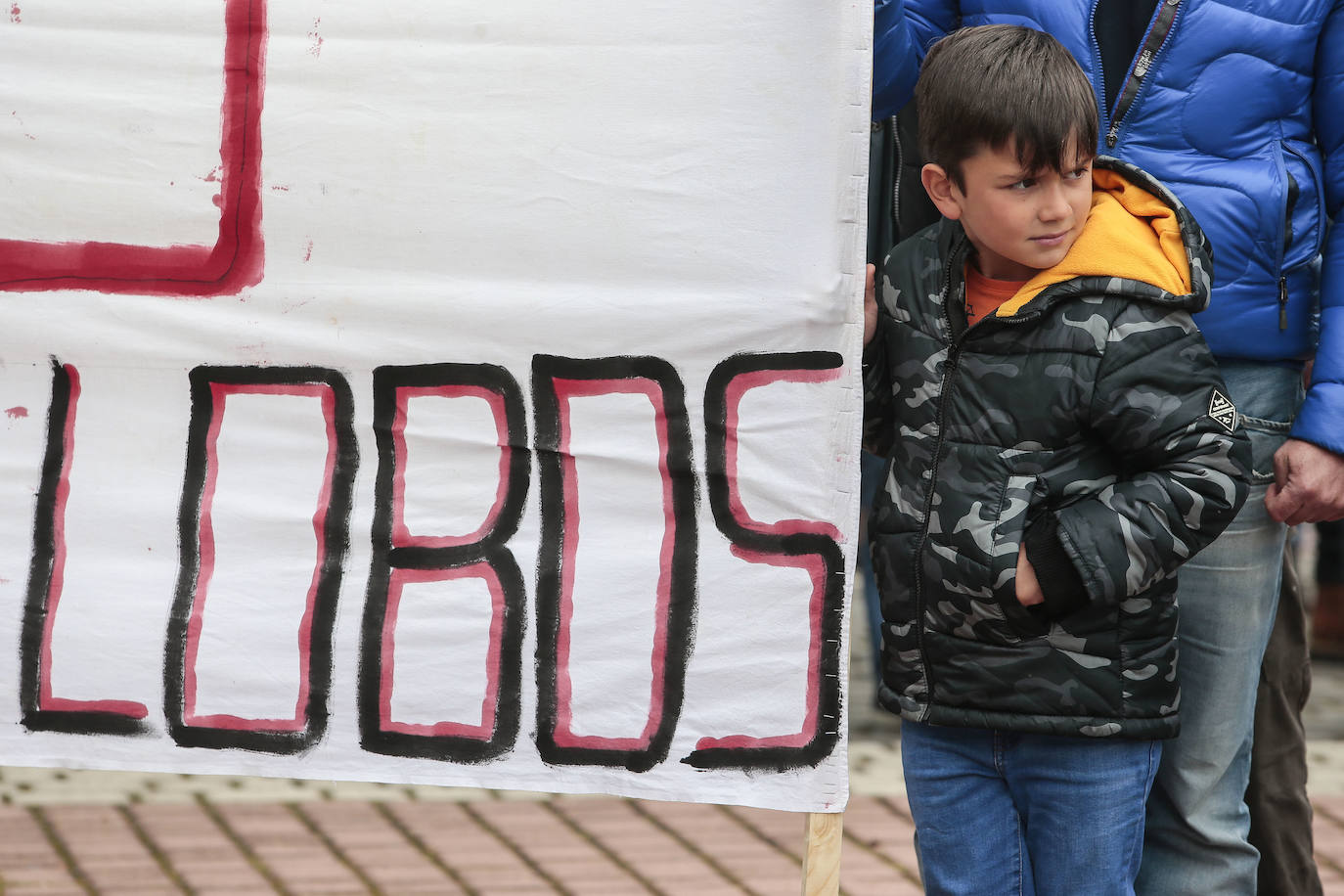 Movilización convocada a iniciativa de un grupo de ganaderos locales de Riaño (León) para protestar contra la protección del lobo. 