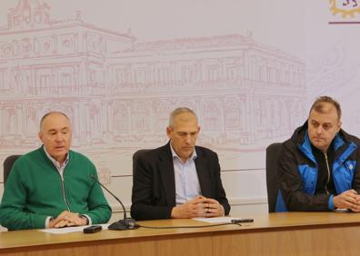 Imagen secundaria 1 - Imagen de la maqueta del Encuentro, presentación de la rueda de prensa. Luis en una enrevita con leonoticias. 