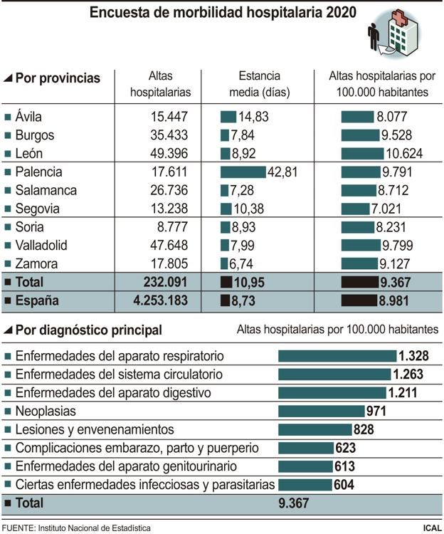 Encuesta de morbilidad hospitalaria en 2020.