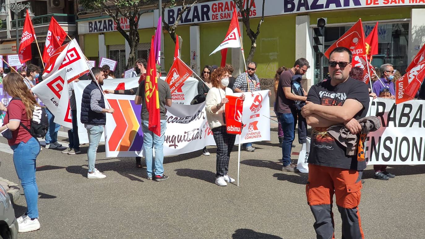 Manifestación en León con motivo del Día Internacional del Trabajo