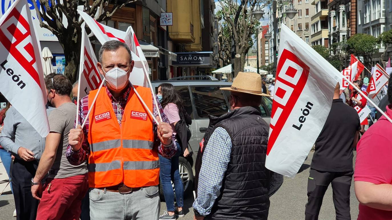 Manifestación en León con motivo del Día Internacional del Trabajo