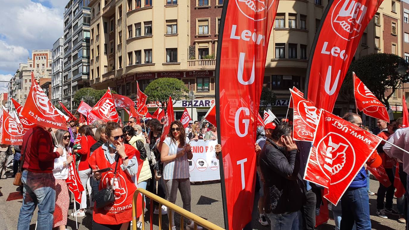 Manifestación en León con motivo del Día Internacional del Trabajo