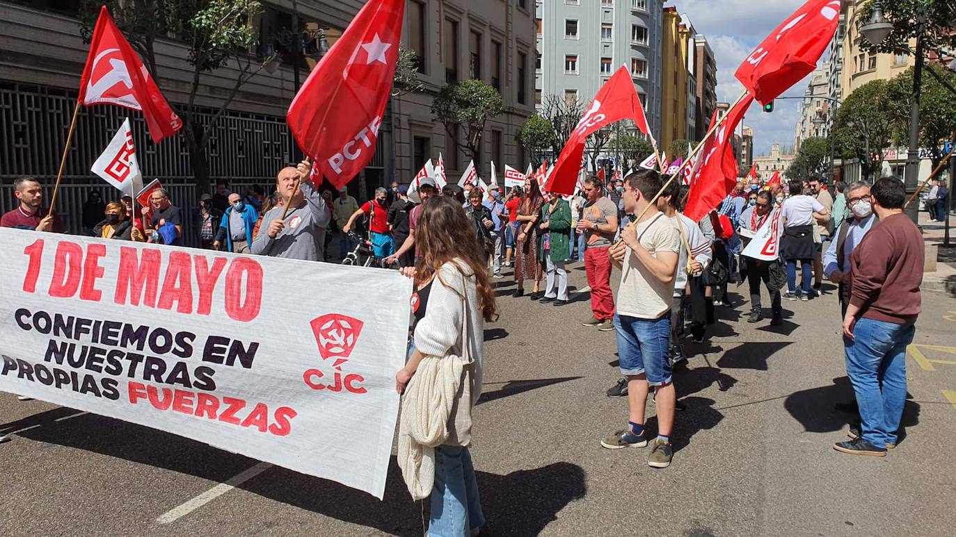 Manifestación en León con motivo del Día Internacional del Trabajo