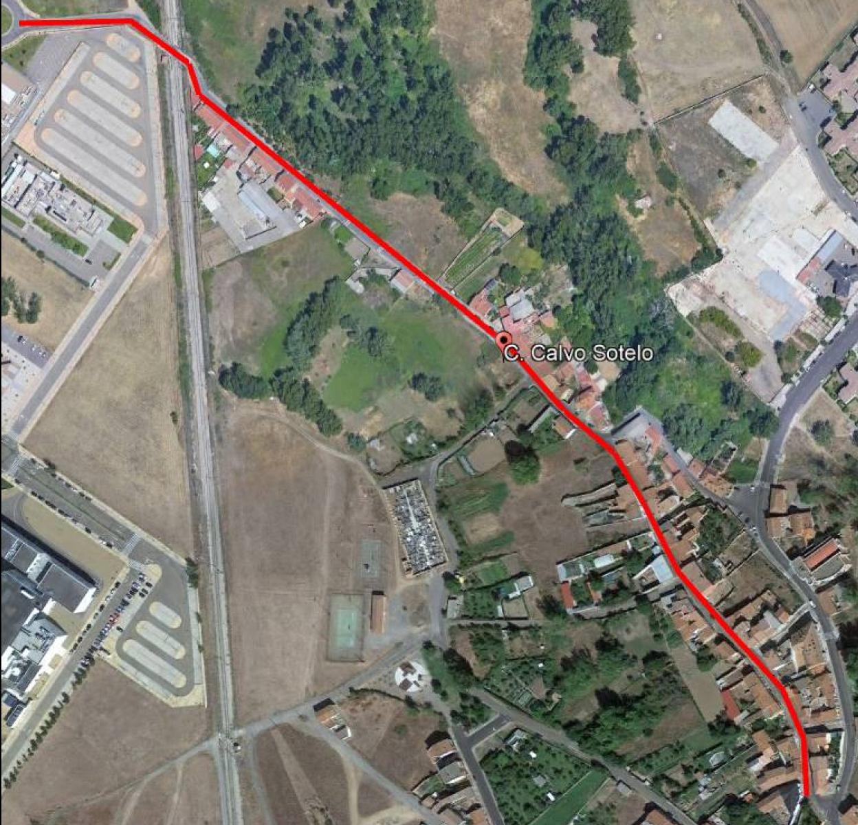 Tramo que se verá afectado por el corte de la carretera.