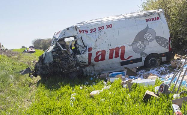 Imagen de la furgoneta implicada en el accidente. 