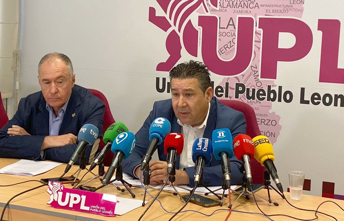 Comparecencia de UPL sobre el pacto con el PSOE. 