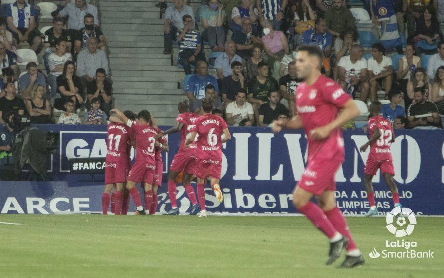 Imagen del encuentro entre la SD Ponferradina y el Leganés. 