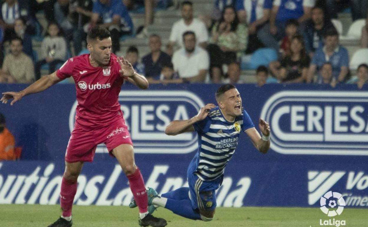 Imagen del encuentro entre la SD Ponferradina y el Leganés. 