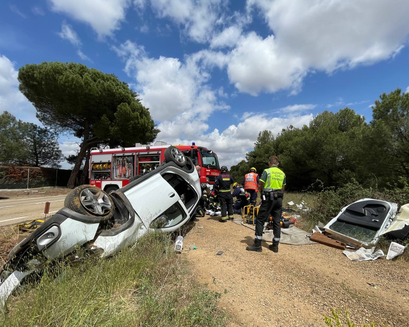 Tramo de la carretera en la que se ha producido el accidente vial.