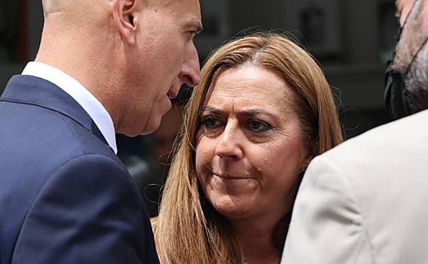 Virginia Barcones, delegada del Gobierno en Castilla y León, durante una visita a León.