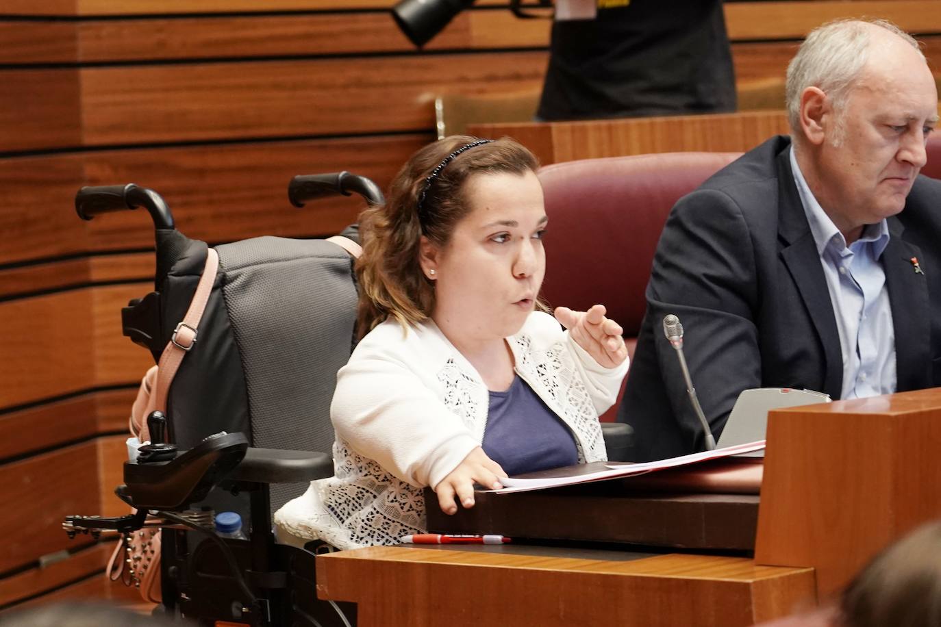 El presidente de la Junta de Castilla y León, Alfonso Fernández Mañueco junto al vicepresidente Juan García Gallardo durante su intervención en el Pleno de las Cortes se han convertido en los protagonistas del pleno de las Cortes, avivado por las polémicas declaraciones realizadas por el representante de la formación Vox. 