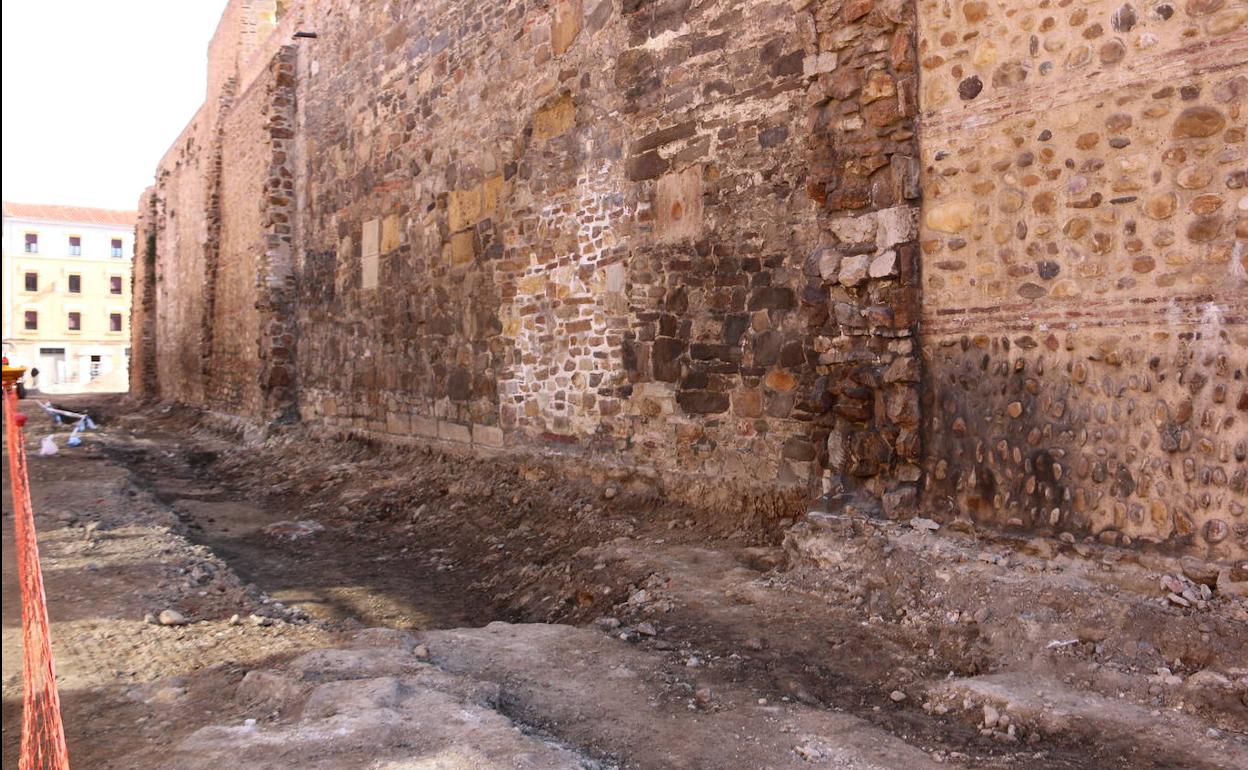 Las obras en el entorno de la muralla de León, en su lienzo norte,