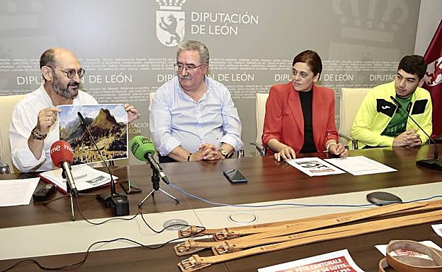 Presentación de la expedición leonesa que participa en el 103 Festival Cantonal de Lucha Suiza.