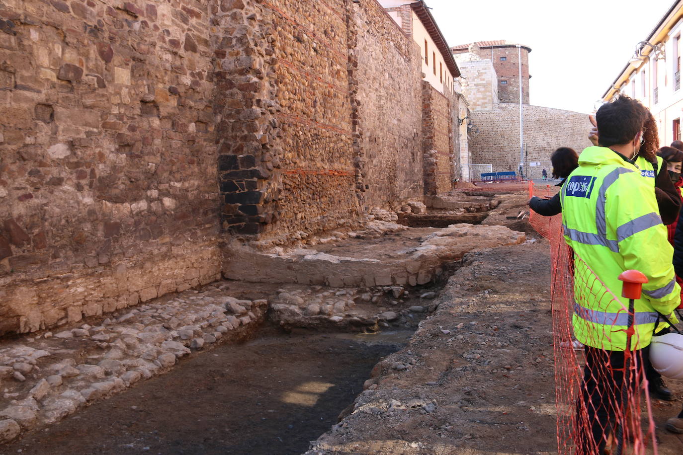 Las obras en el entorno de la muralla de León, en su lienzo norte,