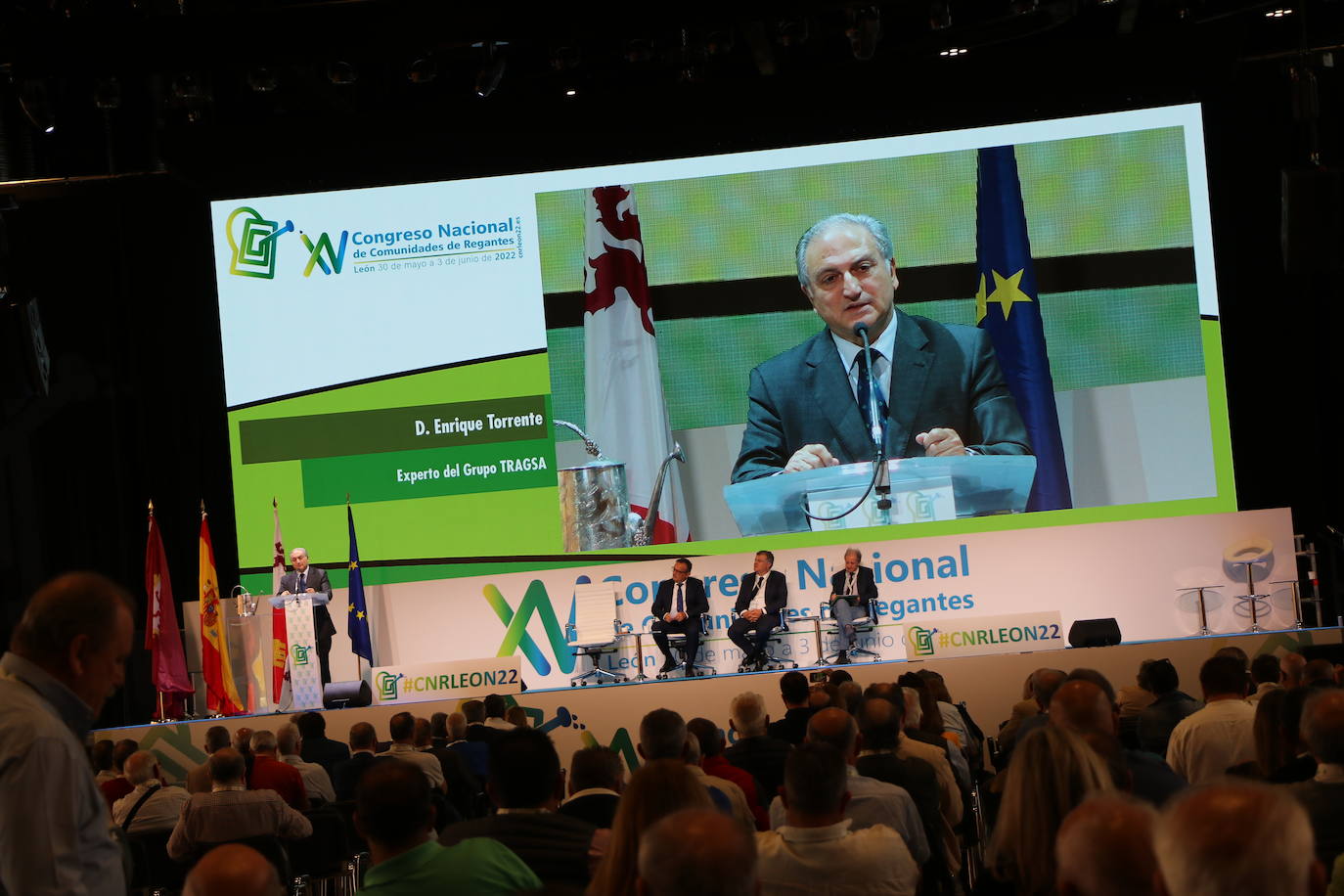 Segunda jornada del Congreso NacionaI de Regantes, celebrado en la ciudad de León.