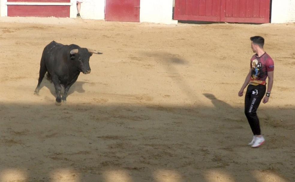 Uno de los momentos del concurso de recortes de este domingo en Sahagún. 