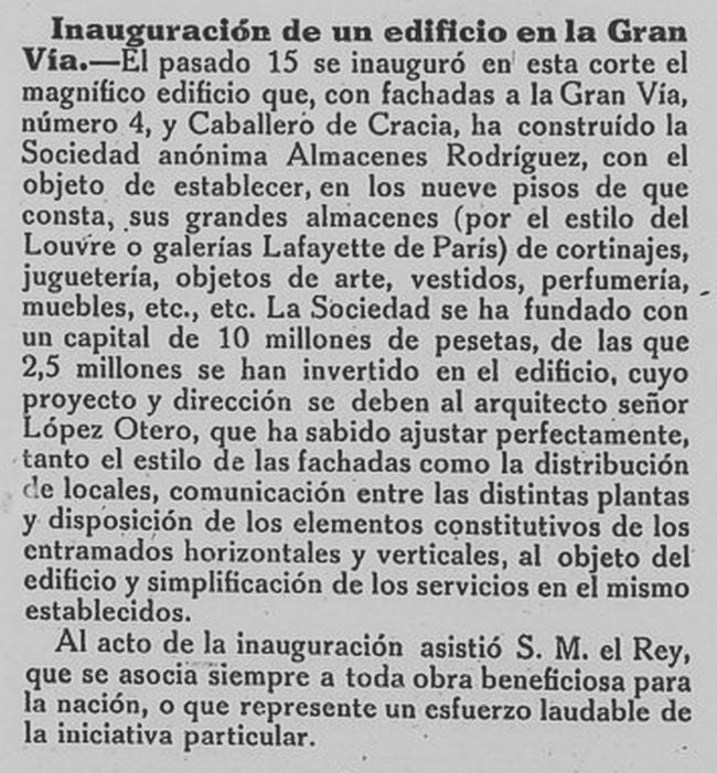 Salieron de San Miguel de Laciana y crearon algunos de los más importantes establecimientos comerciales madrileños, como los Almacenes Rodríguez de la Gran Vía, precursores de Galerías Preciados. Su gesta se recoge ahora en el libro 'El comerciante madrileño, revolucionario', publicado por la investigadora madrileña Silvia Baschwitz. 