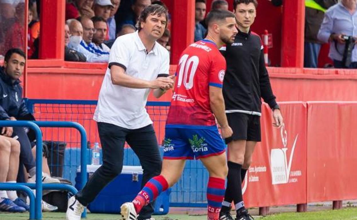 Eduardo Docampo, en un partido con el Calahorra la pasada temporada.