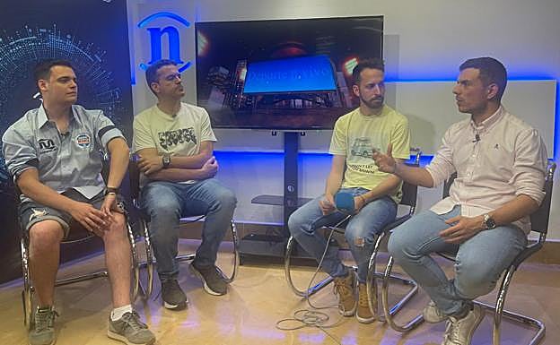 Christian Fernández, Pablo Campos, Héctor Barrueco y Dani González, en la tertulia de leonoticias