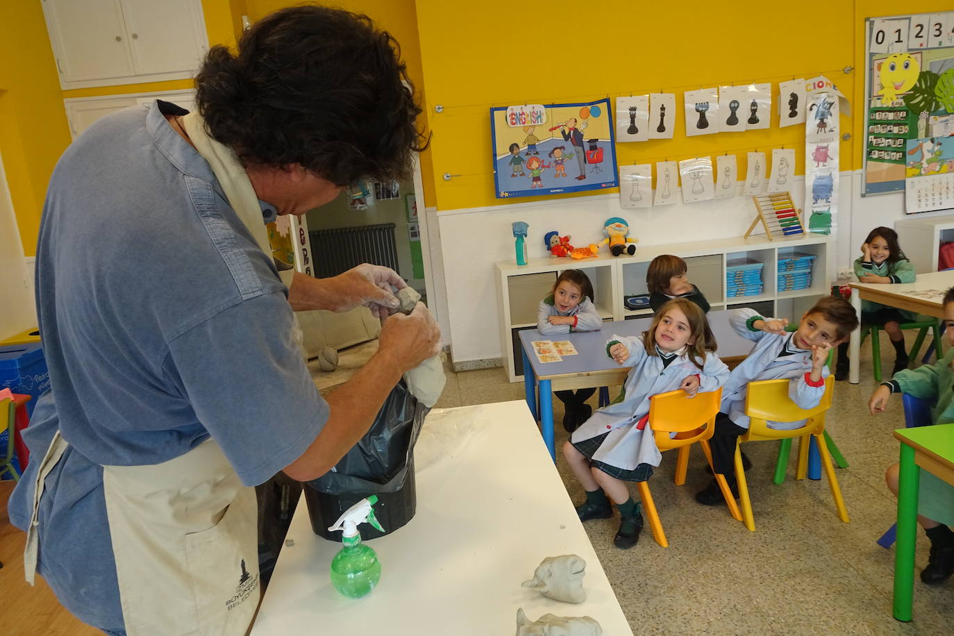 Fotos: Amancio González en el Colegio San Juan de la Cruz 