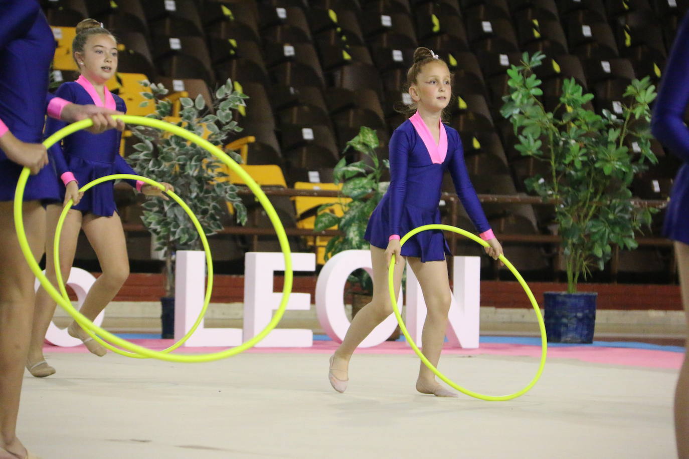 En torno a 150 gimnastas del club leonés se dan cita en el evento con el que se cierra el curso en el Palacio de los Deportes de León con exhibiciones y distintos ejercicios