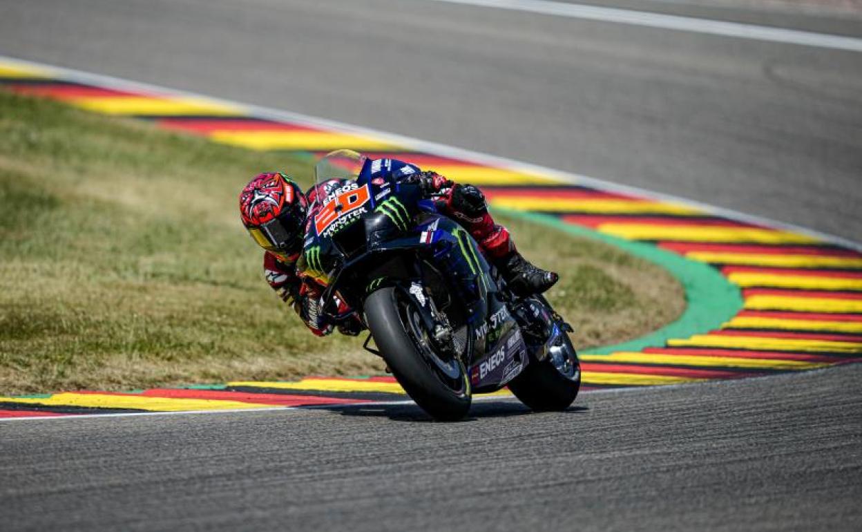 Fabio Quartararo, durante la disputa del Gran Premio de Alemania. 