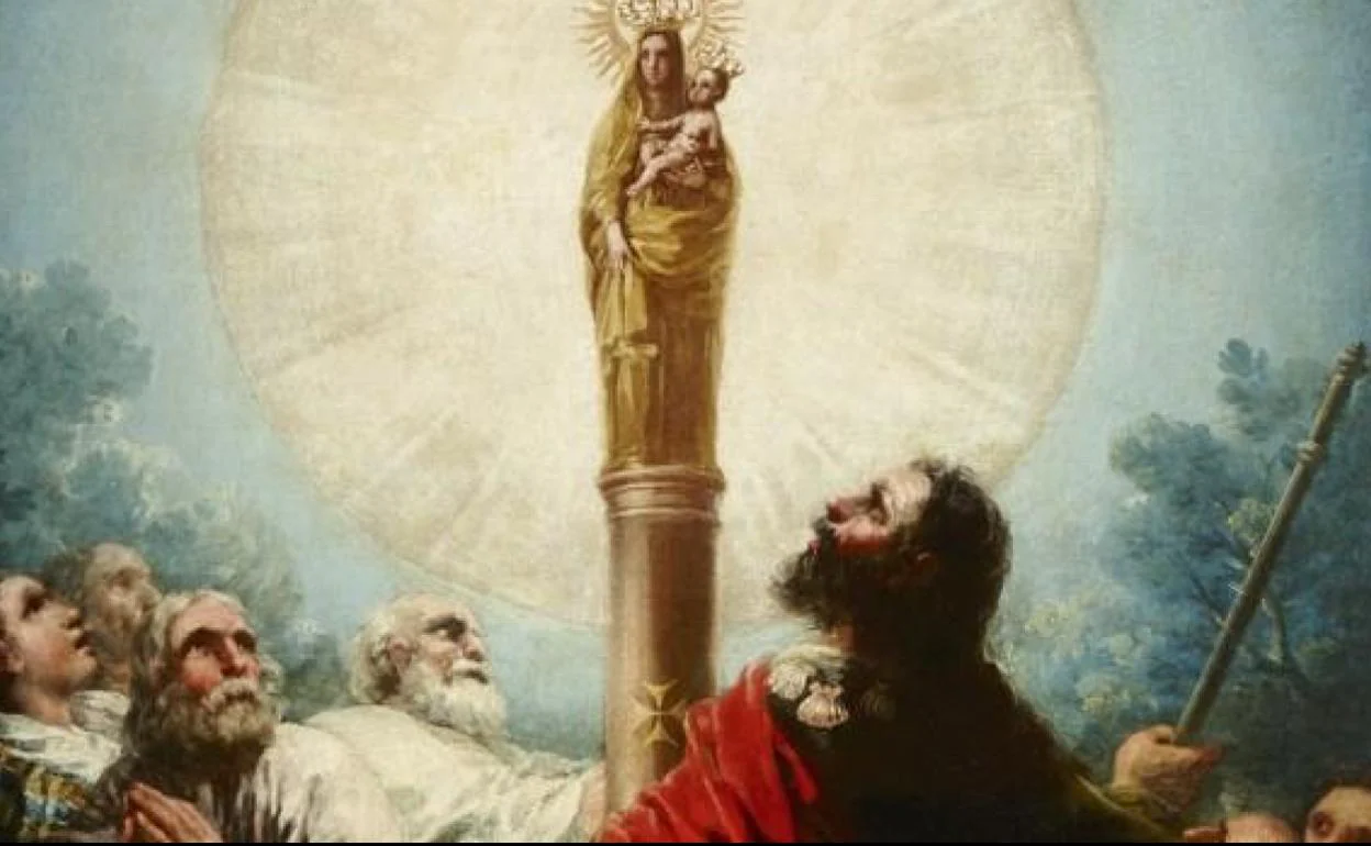 'Aparició de la Virgen del Pilar al apóstol Santiago y sus discípulos', de Goya.