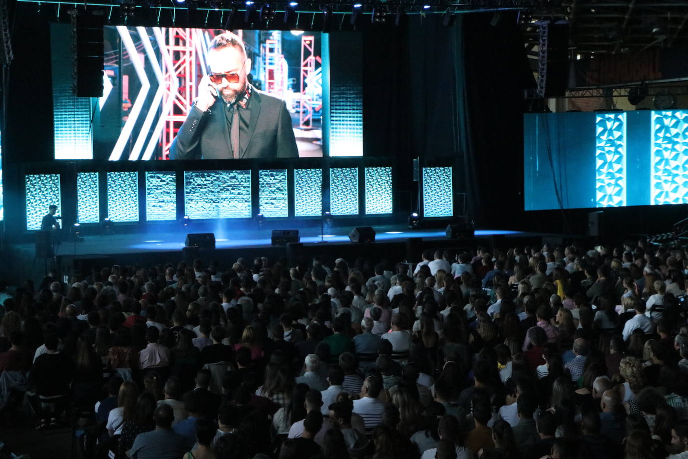 Dani Martínez en su espectáculo 'Ya lo digo yo' en el Palacio de los Deportes de León. 