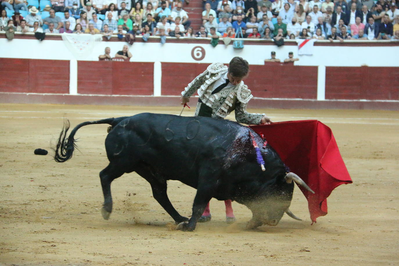 Manzanares durante un lance de la corrida