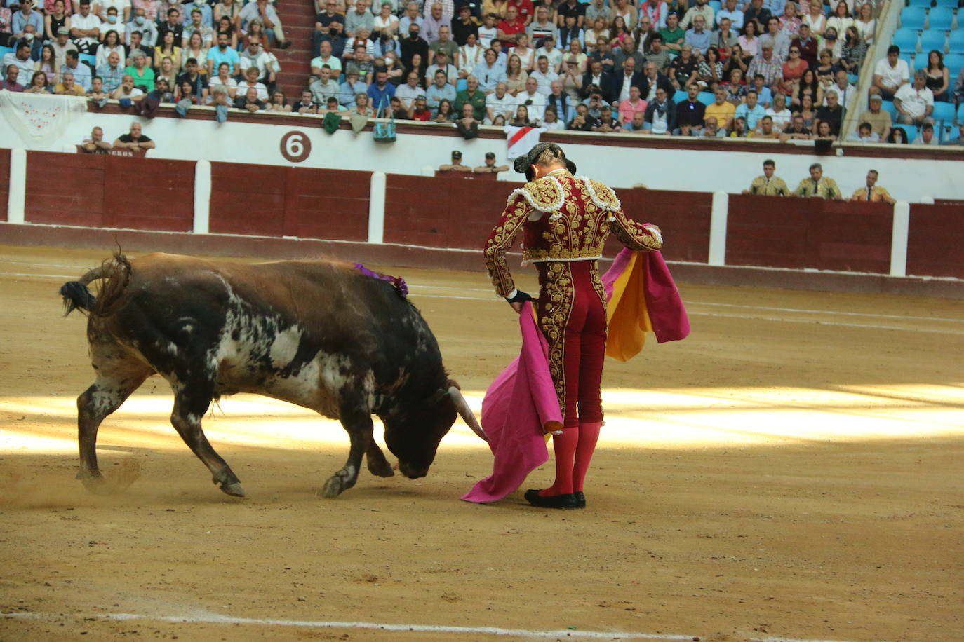 Manzanares durante un lance de la corrida