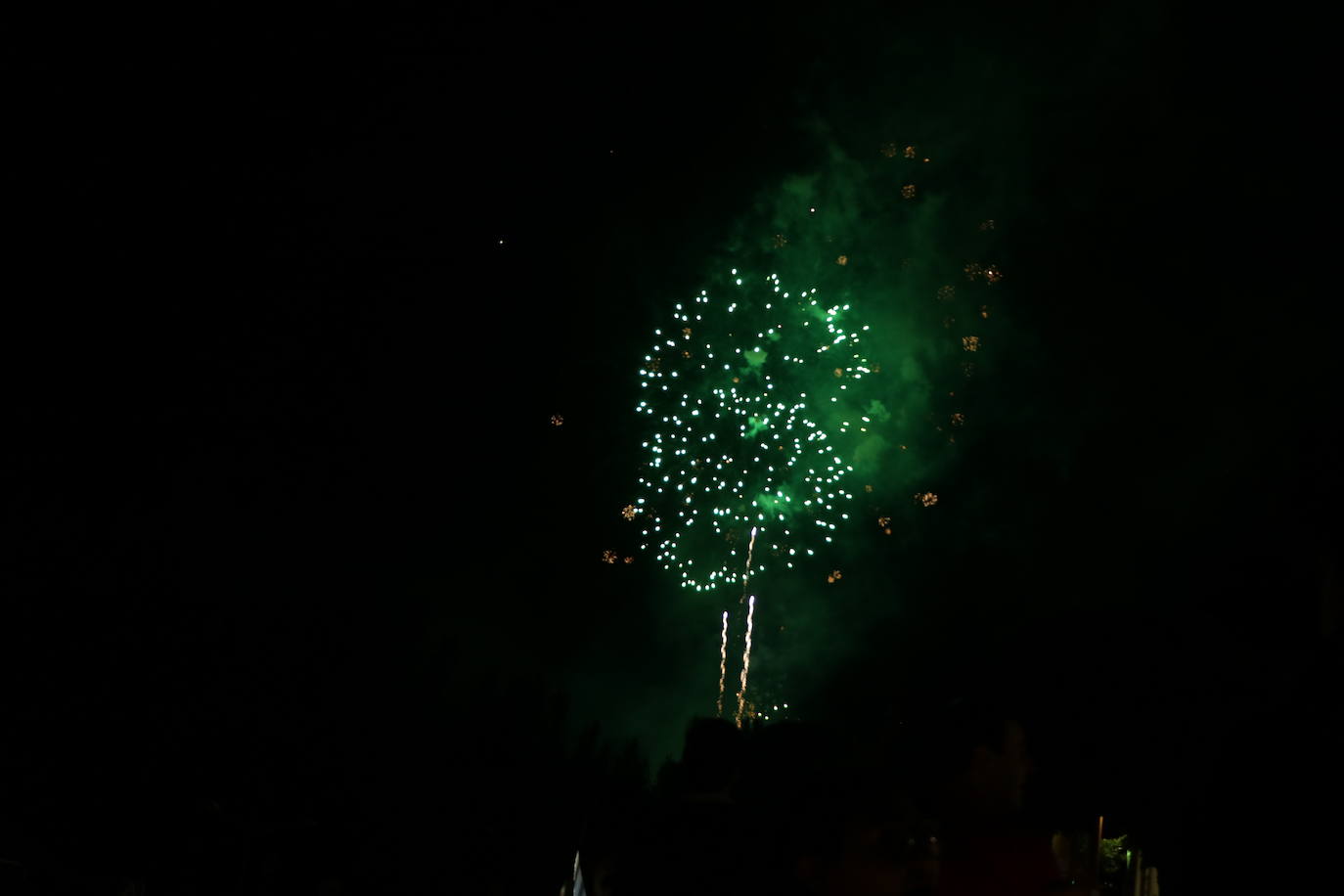 Imágenes de los fuegos artificiales de San Pedro en León. 