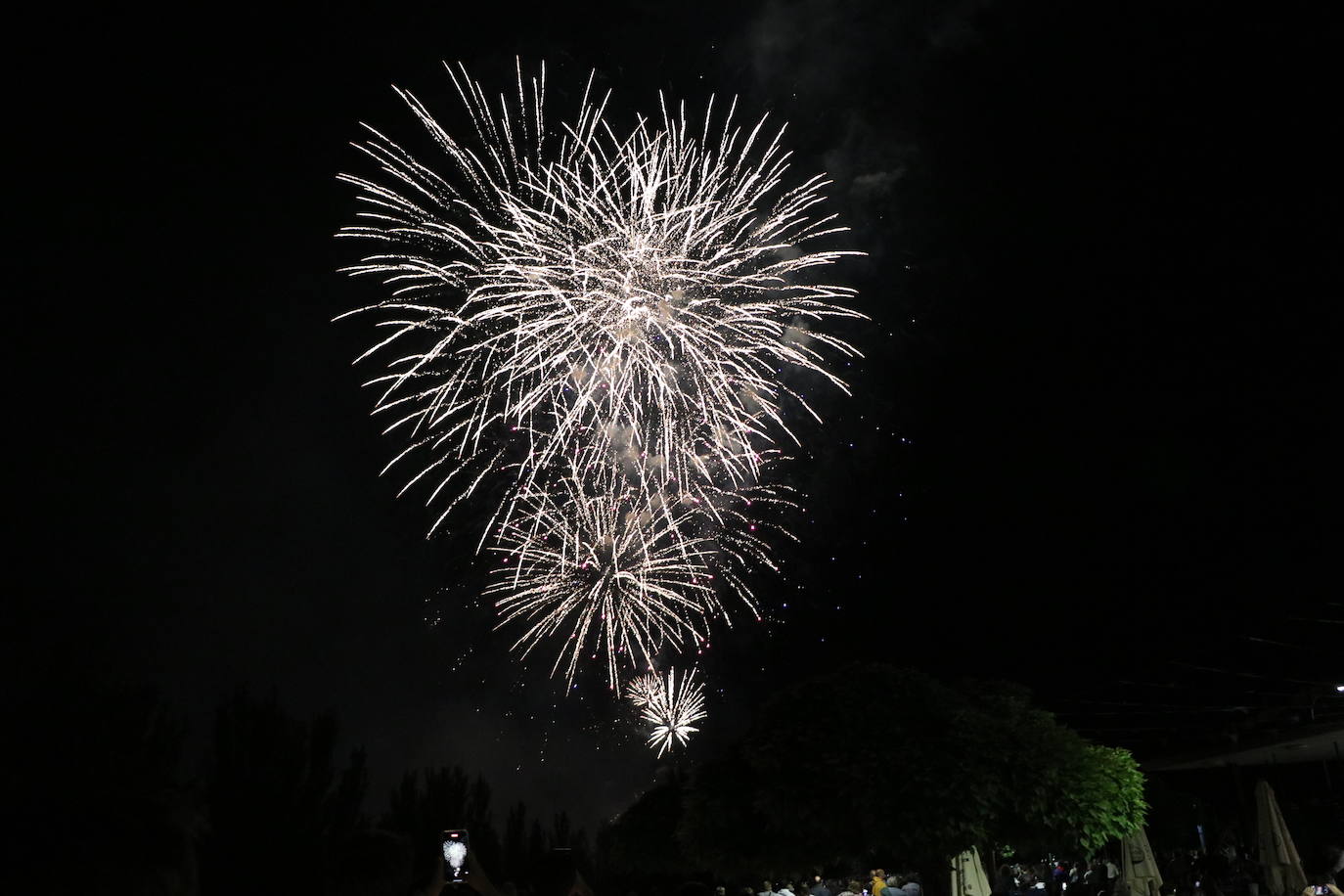 Imágenes de los fuegos artificiales de San Pedro en León. 