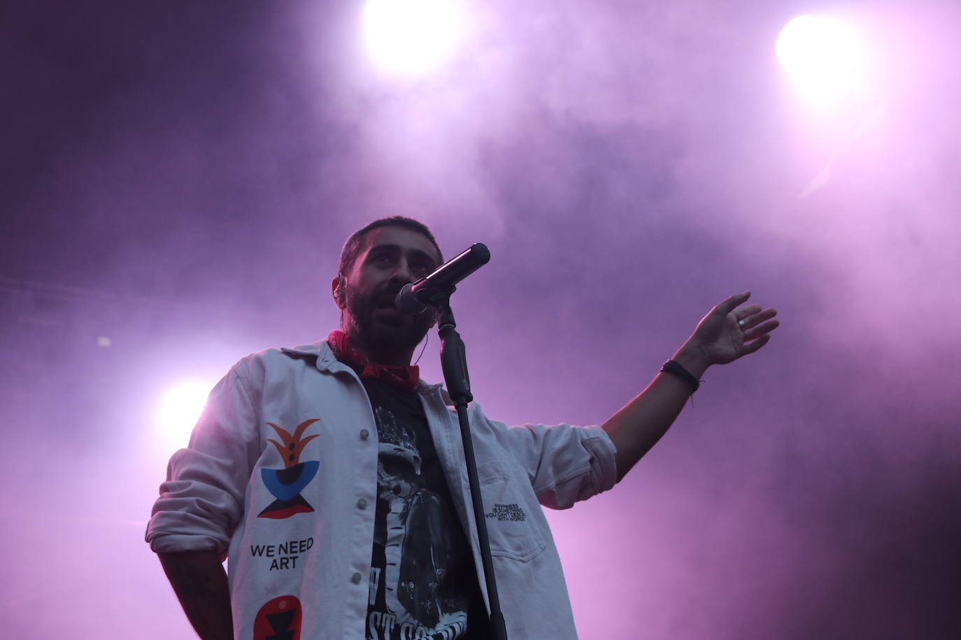 Concierto de Rayden en la Plaza Mayor de León.