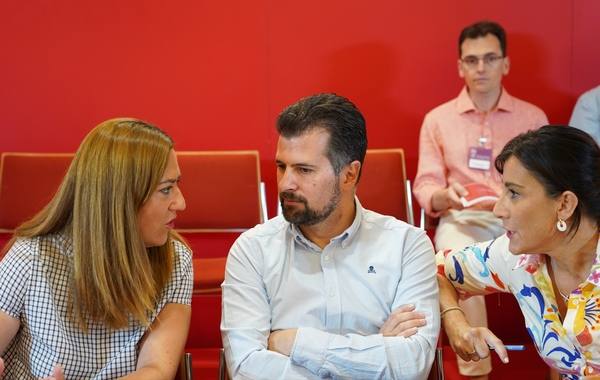 El secretario general del PSOE de Castilla y León, Luis Tudanca en Valladolid. 