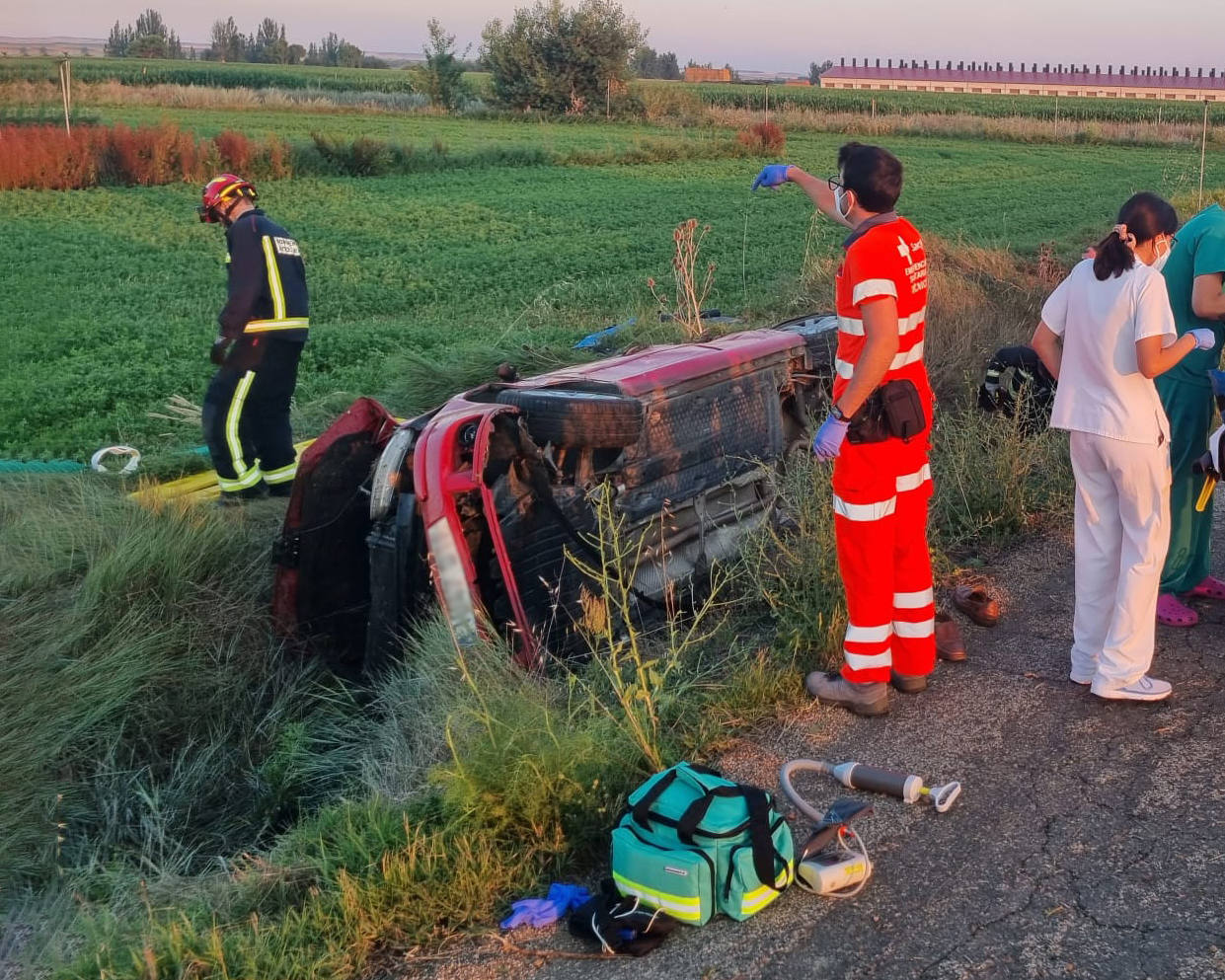 Imagen del vehículo accidentado. 