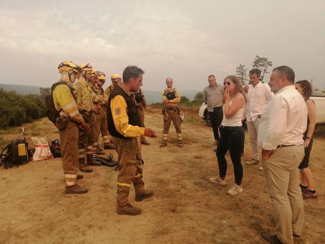 Puesto de mando en el incendio de Fuentes de Oliva