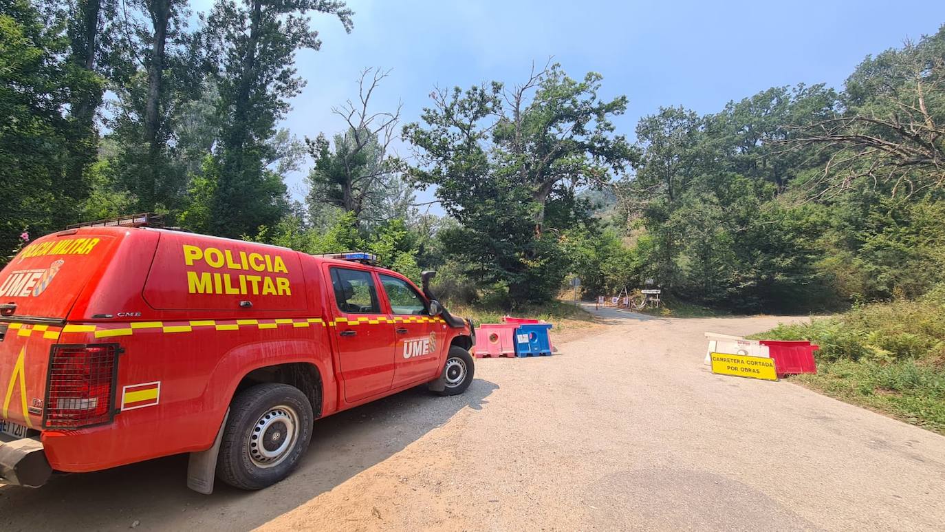 Operativo de extinción de incendios en los Montes de Valdueza. 