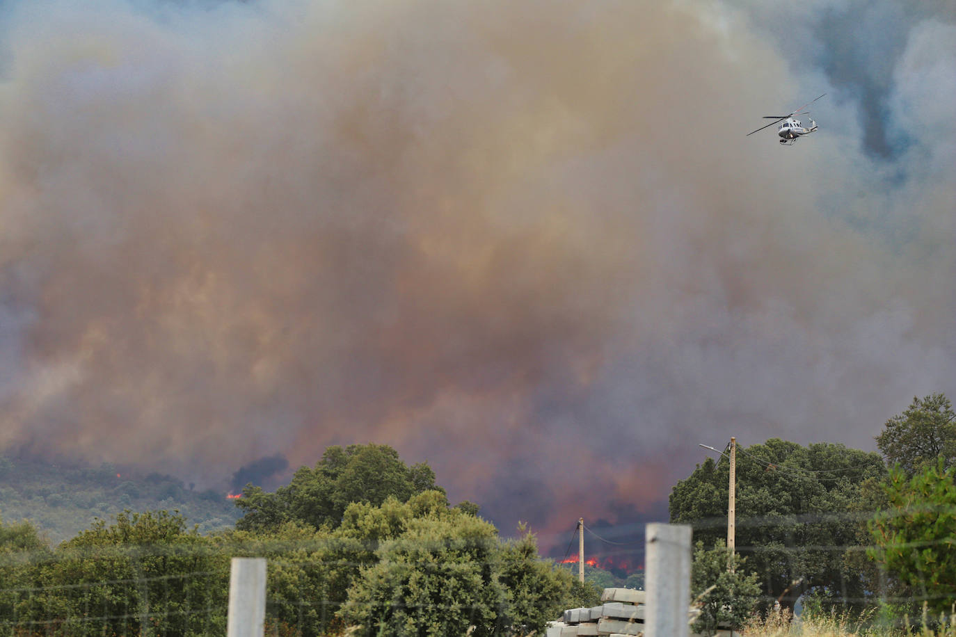 Incendio en la provincia de Zamora