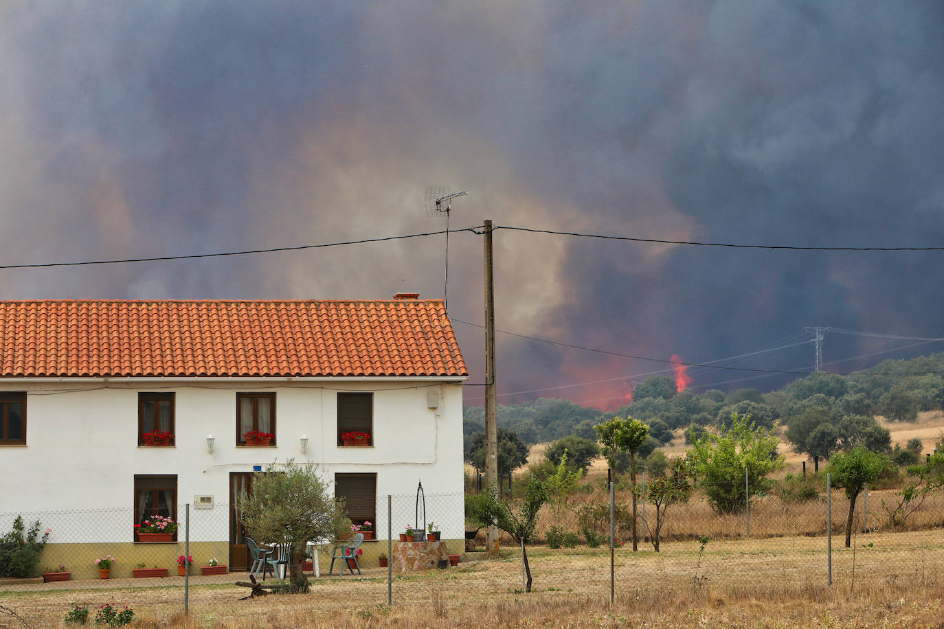 Incendio en la provincia de Zamora