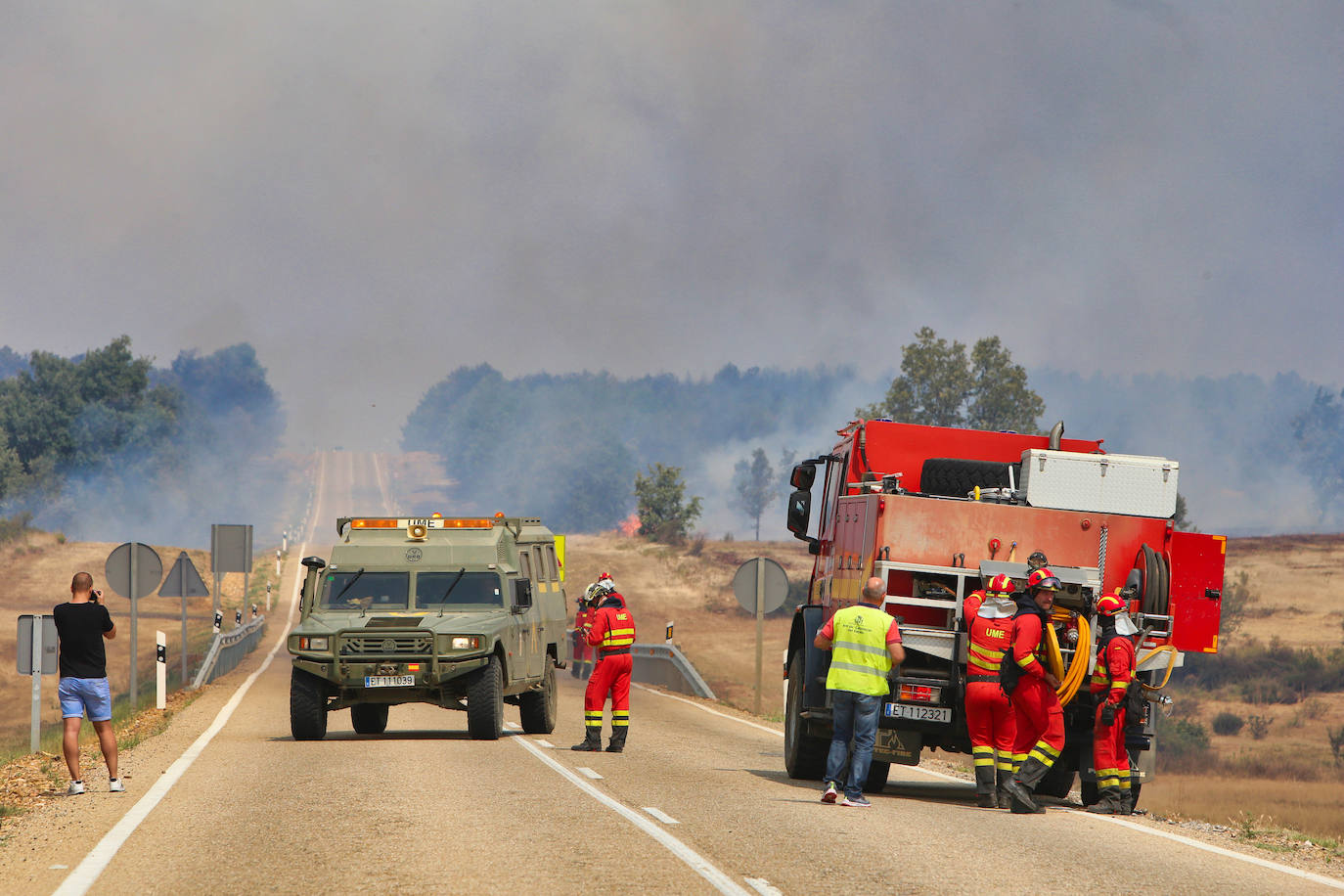 Incendio en la provincia de Zamora