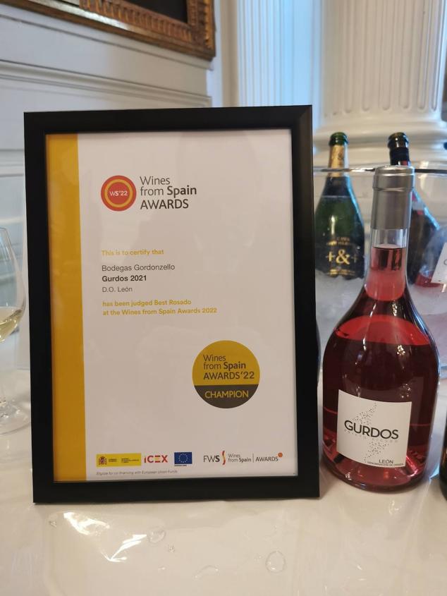 El vino leonés 'Gurdos' elegido mejor rosado de España en el «Wines fromSpain Awards». 