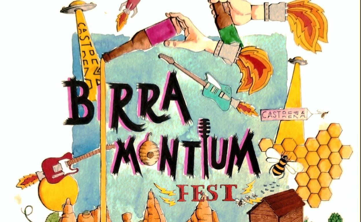 Cartel anunciador del Birra Montium Fest. 