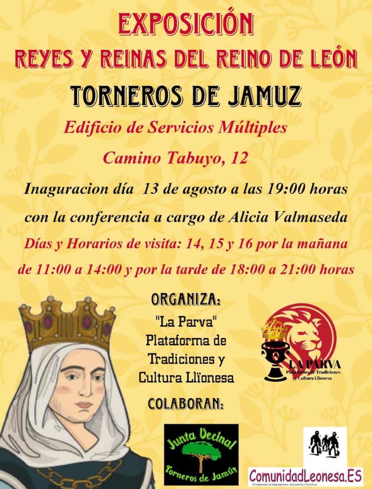 Cartel promocional de la Exposición Reyes y Reinas del Reino de León. 