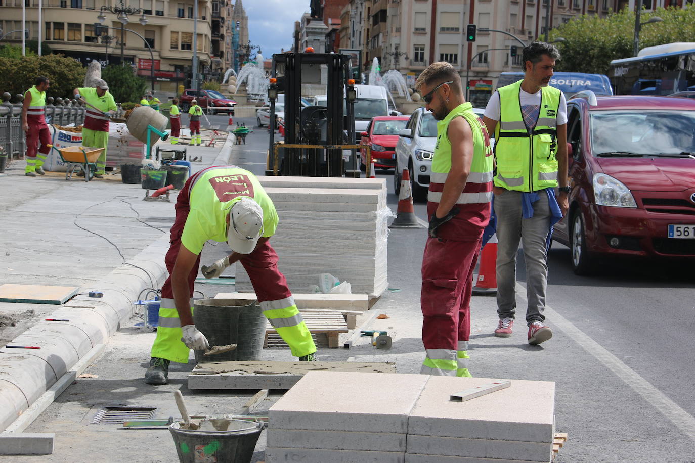 Fotos: Obras en el Puente de los Leones