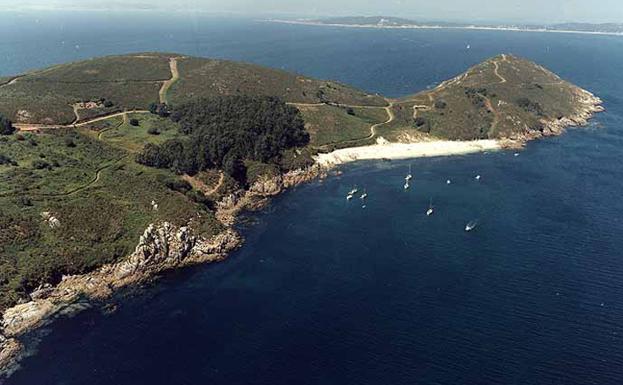 Playa de la Isla de Ons, Bueu, Pontevedra, Galicia.