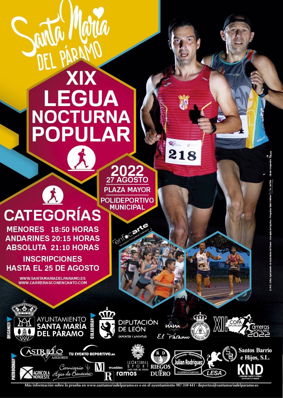 Cartel promocional de la XIX Legua Nocturna Popular