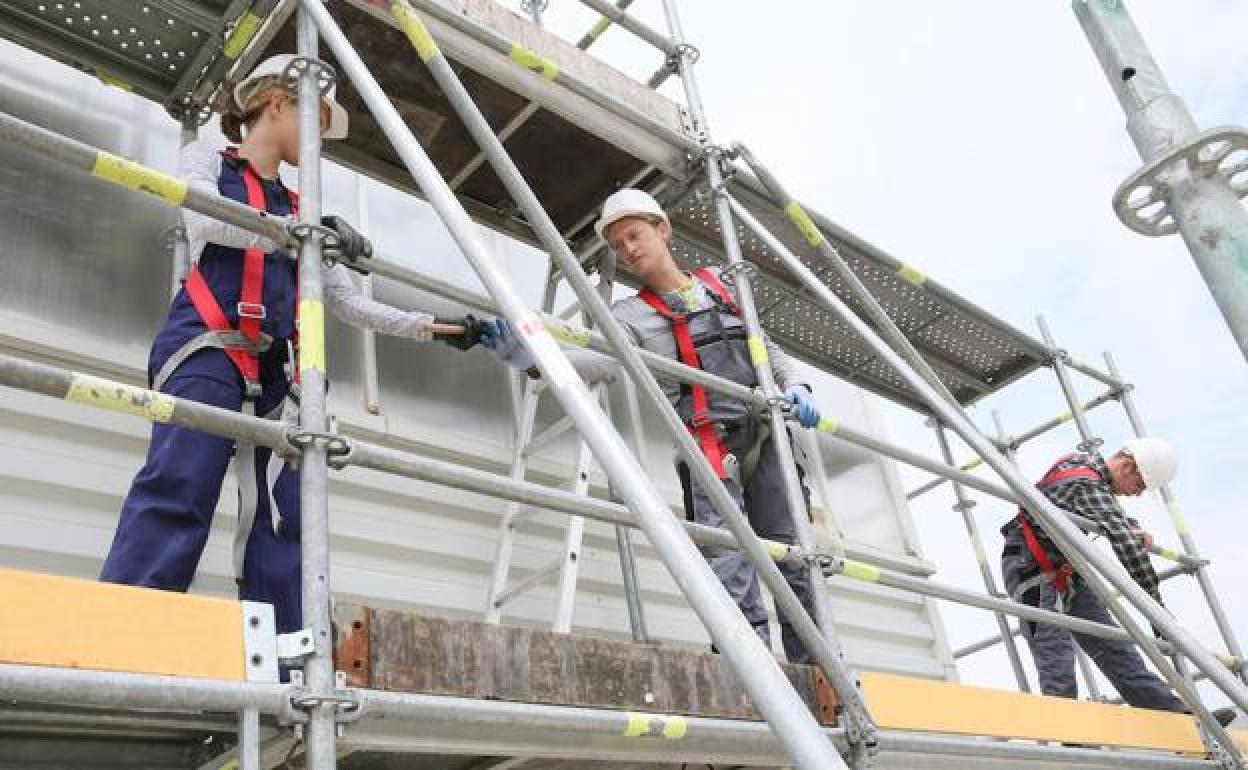 Los siniestros laborales con baja se elevaron un 12,4 por ciento en la construcción.